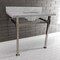 Kingston Brass KVPB36MSQ6 36-Inch Carrara Marble Console Sink, Marble White/Polished Nickel KVPB36MSQ6 - alternate 5